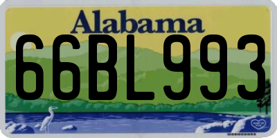 AL license plate 66BL993