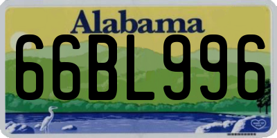 AL license plate 66BL996