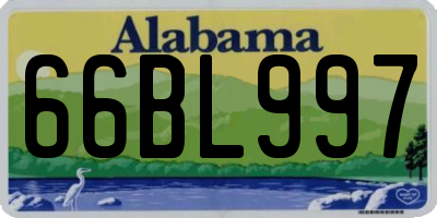 AL license plate 66BL997