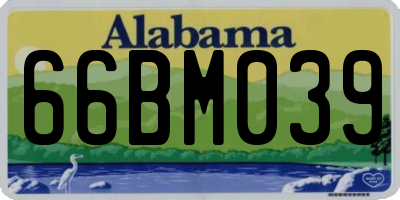AL license plate 66BM039