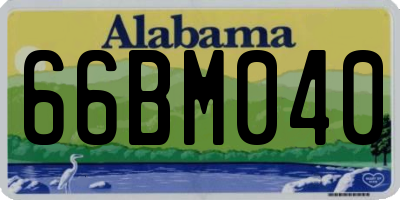 AL license plate 66BM040