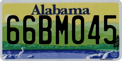 AL license plate 66BM045
