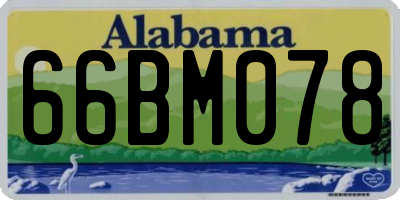 AL license plate 66BM078