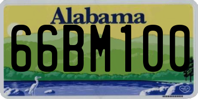 AL license plate 66BM100