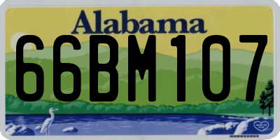 AL license plate 66BM107