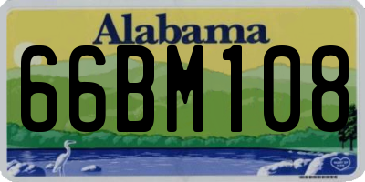 AL license plate 66BM108