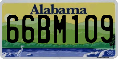 AL license plate 66BM109