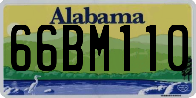 AL license plate 66BM110