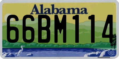 AL license plate 66BM114