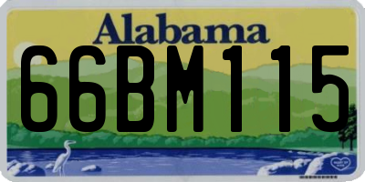 AL license plate 66BM115