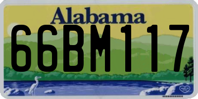 AL license plate 66BM117