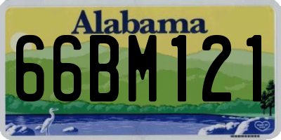 AL license plate 66BM121