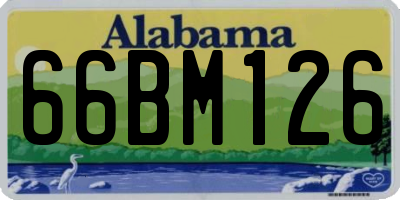 AL license plate 66BM126
