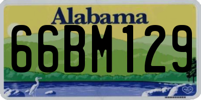 AL license plate 66BM129