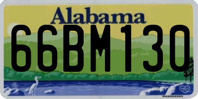 AL license plate 66BM130