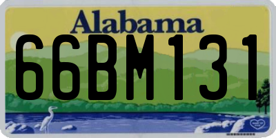 AL license plate 66BM131