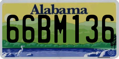 AL license plate 66BM136