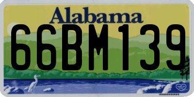 AL license plate 66BM139
