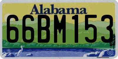 AL license plate 66BM153