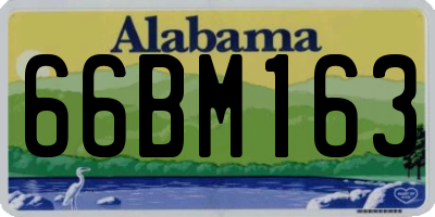 AL license plate 66BM163