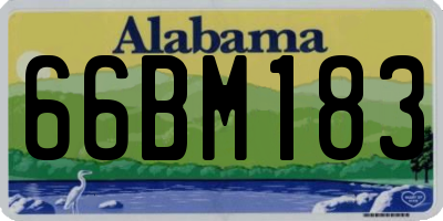 AL license plate 66BM183