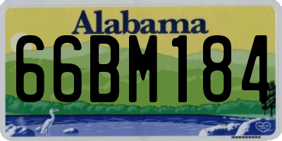 AL license plate 66BM184
