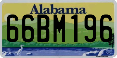 AL license plate 66BM196