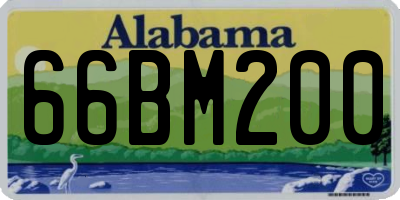 AL license plate 66BM200