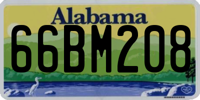 AL license plate 66BM208