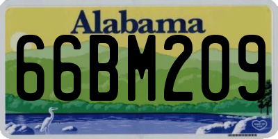 AL license plate 66BM209