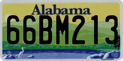 AL license plate 66BM213