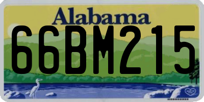 AL license plate 66BM215