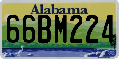 AL license plate 66BM224