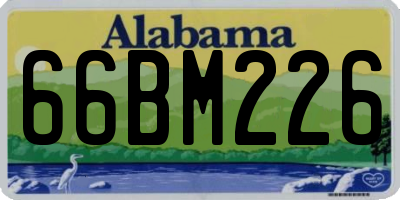 AL license plate 66BM226