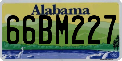 AL license plate 66BM227