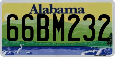 AL license plate 66BM232