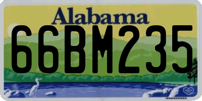 AL license plate 66BM235