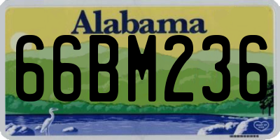 AL license plate 66BM236