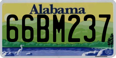AL license plate 66BM237