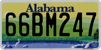 AL license plate 66BM247