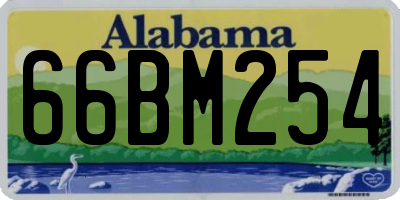 AL license plate 66BM254