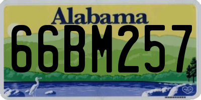 AL license plate 66BM257