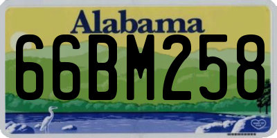AL license plate 66BM258