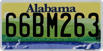 AL license plate 66BM263