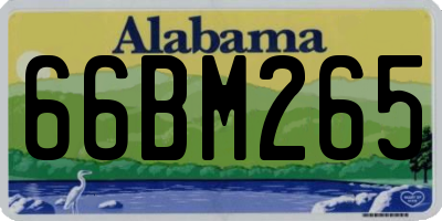 AL license plate 66BM265
