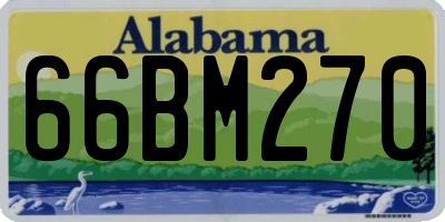 AL license plate 66BM270
