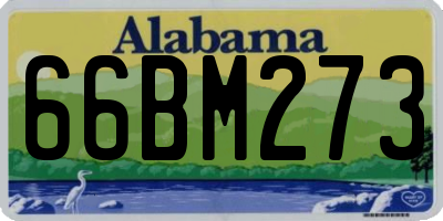 AL license plate 66BM273
