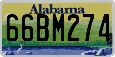 AL license plate 66BM274