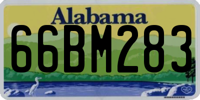 AL license plate 66BM283