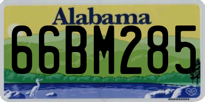 AL license plate 66BM285